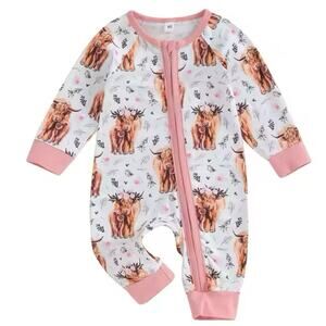 New “western” sleeper romper baby 0-3 months